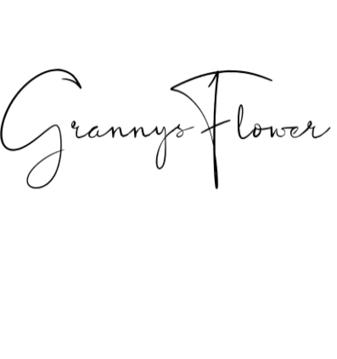 Granny's Flower Font Preview