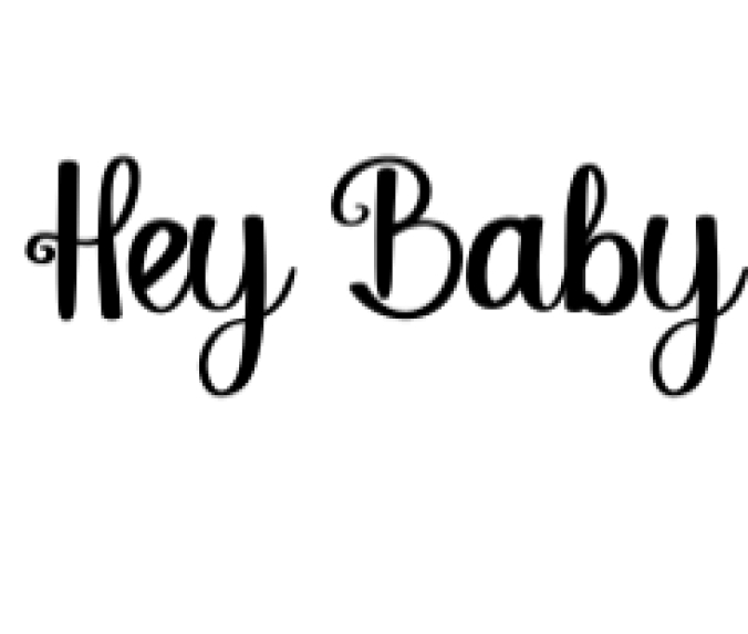 Hey Baby Font Preview