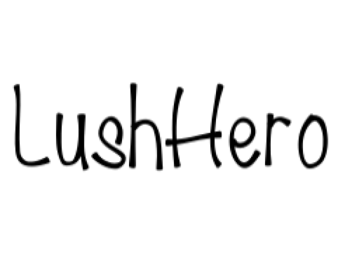 Lush Hero Font Preview