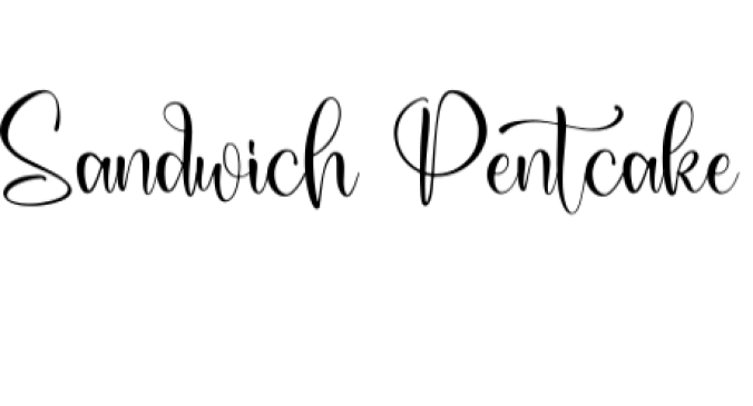 Sandwich Pentcake Font Preview