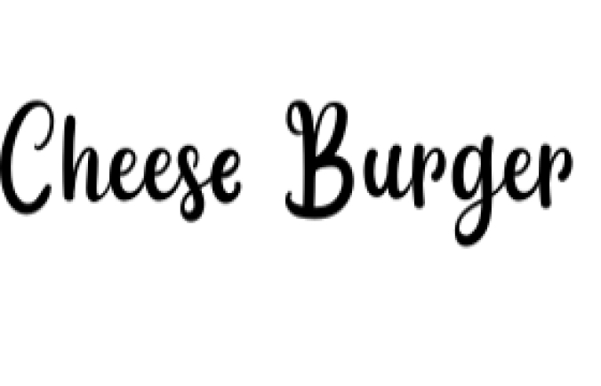 Cheese Burger Font Preview