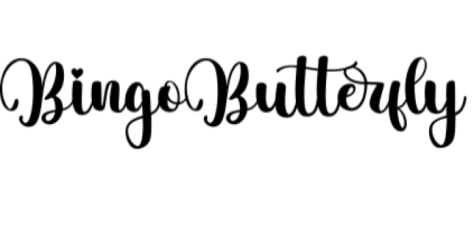 Bingo Butterfly Font Preview