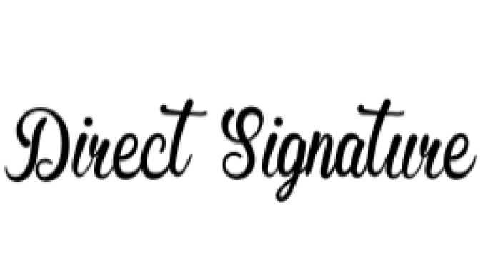 Direct Signature Font Preview