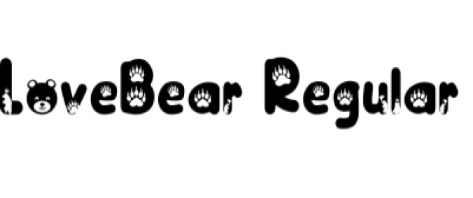 Love Bear Font Preview