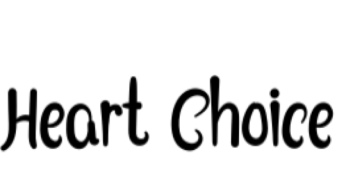 Heart Choice Font Preview