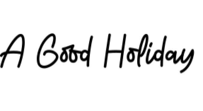 A Good Holiday Font Preview