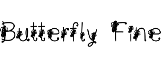 Butterfly Fine Font Preview