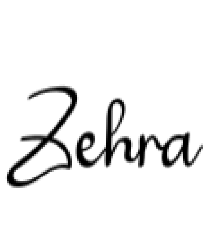 Zehra Font Preview