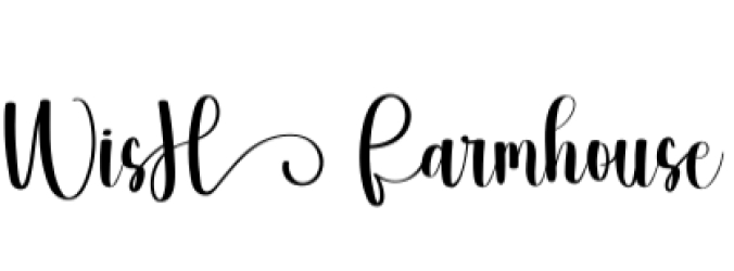 WisH Farmhouse Font Preview