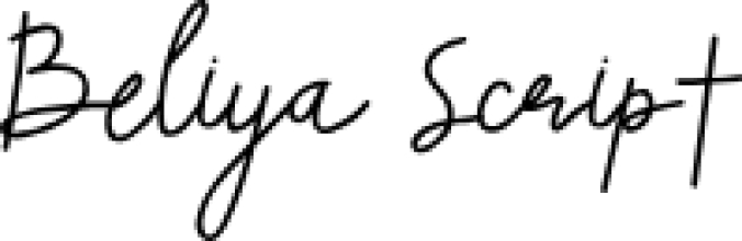 Beliya Signature Font Preview