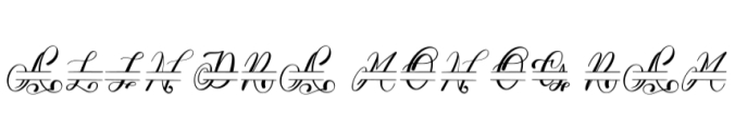 Alindra Monogram Font Preview