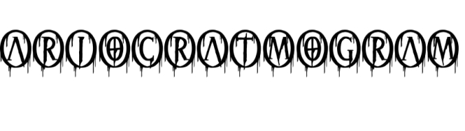 Aristocrat Monogram Font Preview