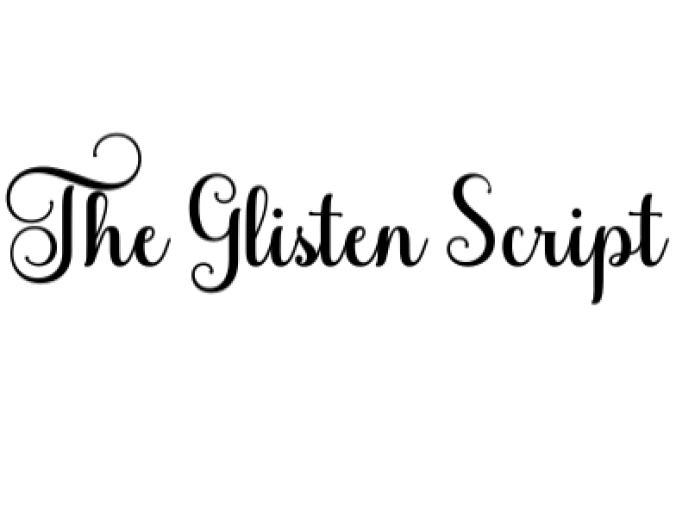 The Glisten Script Font Preview