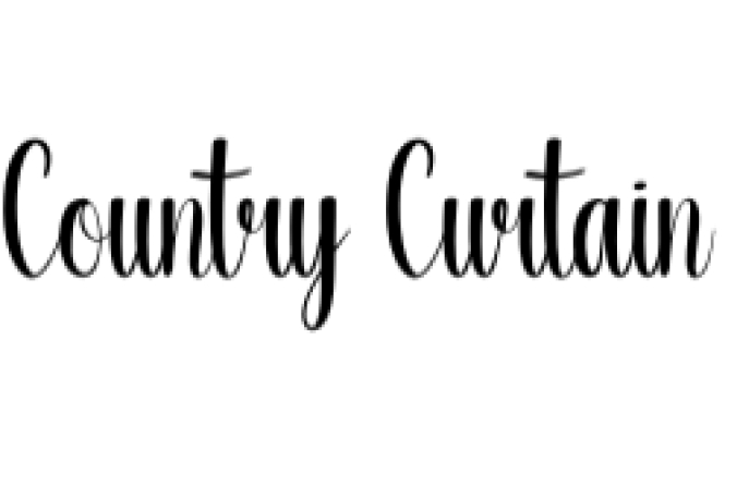 Country Curtain Font Preview