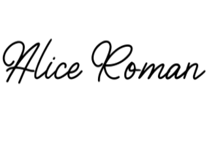 Alice Roman Font Preview