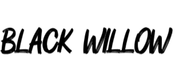 Black Willow Font Preview