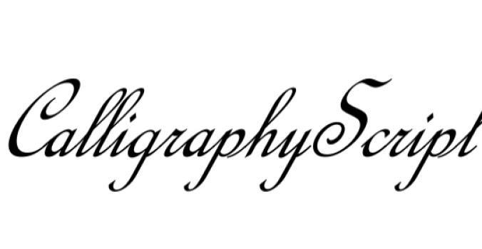 Calligraphy Script Font Preview