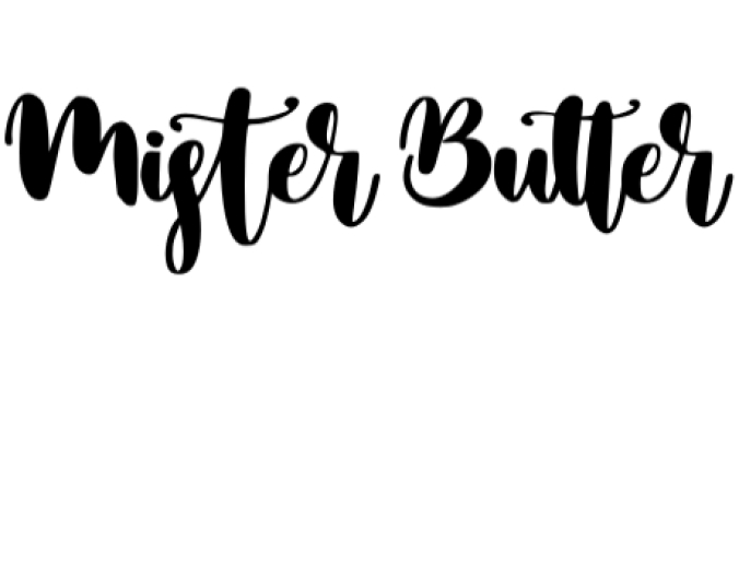 Mister Butter Font Preview
