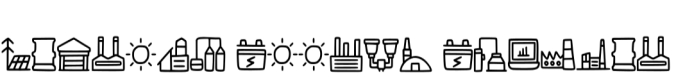 Factory Doodle Dingbat Font Preview
