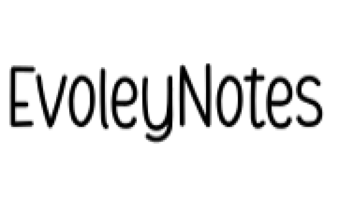Evoley Notes Font Preview