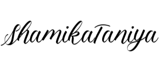 Shamika Taniya Font Preview