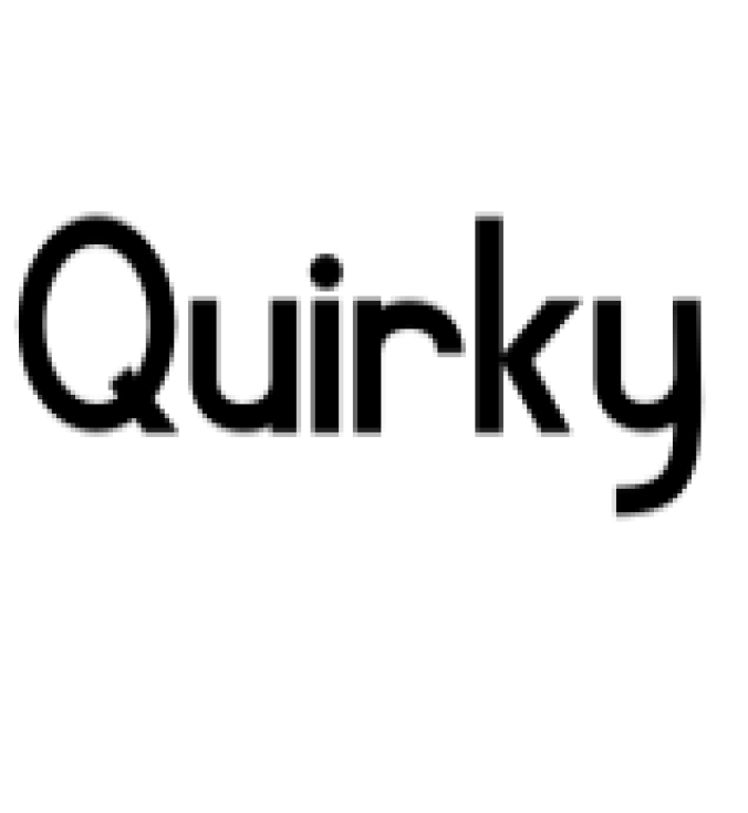 Quirky Font Preview