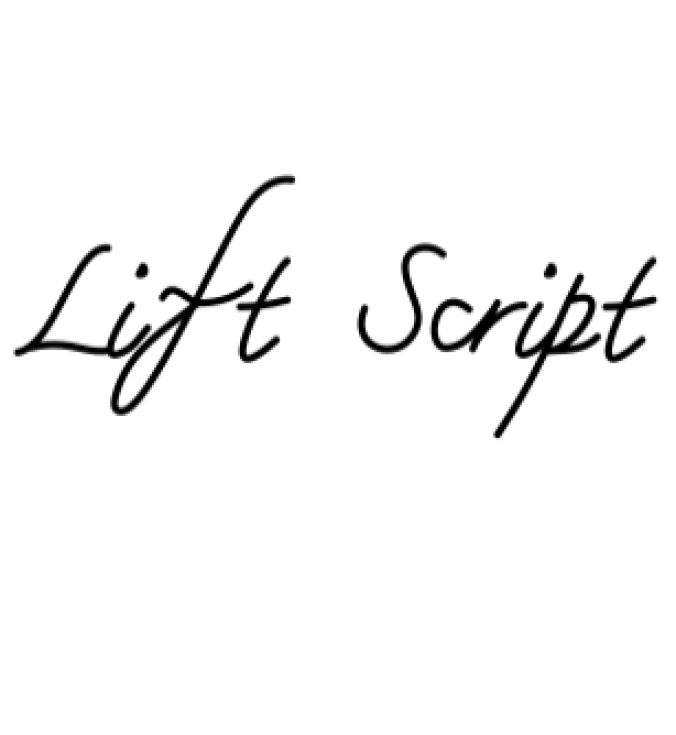 Lift Script Font Preview