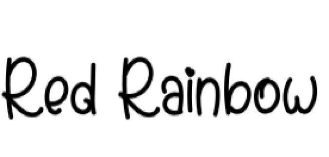 Red Rainbow Font Preview