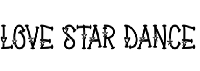 Love Star Dance Font Preview