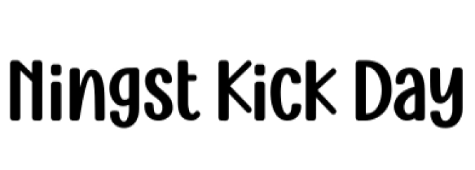 Ningst Kick Day Font Preview