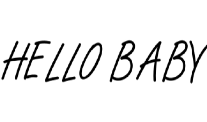 Hello Baby Font Preview