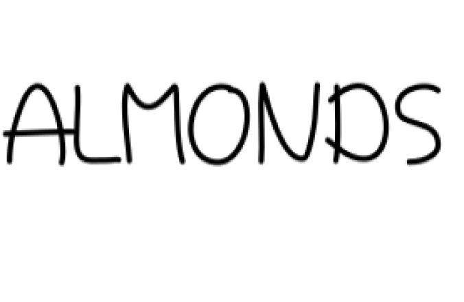 Almonds Font Preview