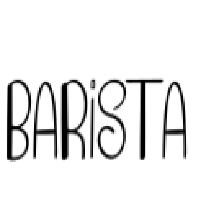Barista Font Preview