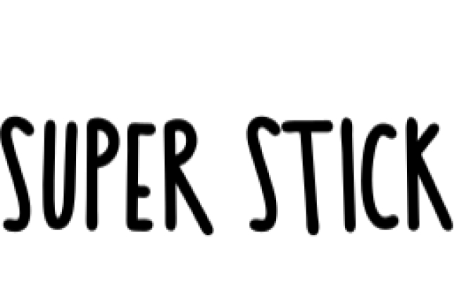 Super Stick Font Preview