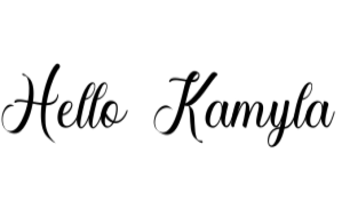 Hello Kamyla Font Preview