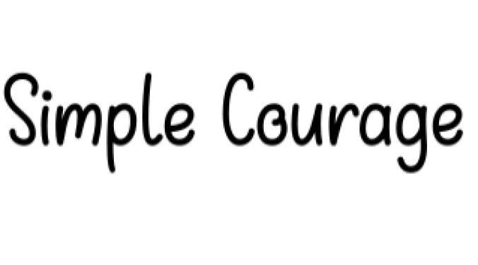 Simple Courage Font Preview