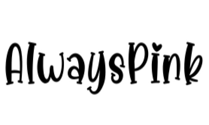 Alway Pink Font Preview