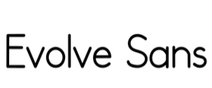 Evolve Sans Font Preview