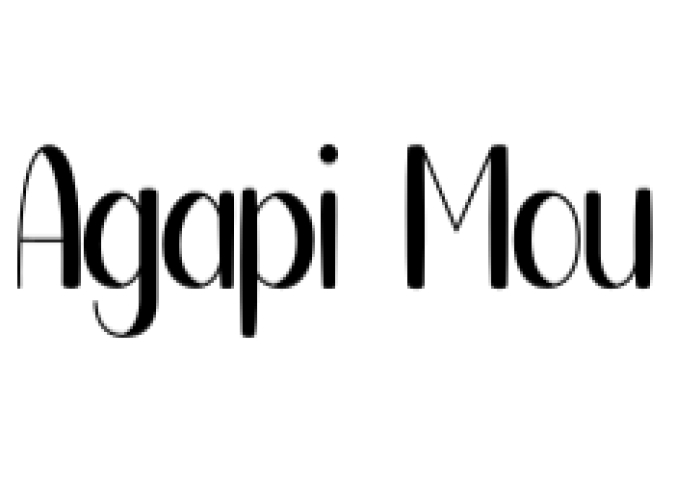 Agapi Mou Font Preview