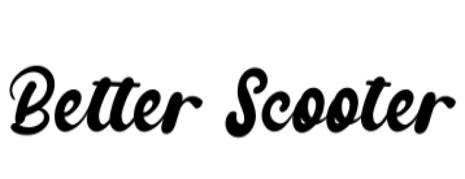Better Scooter Font Preview