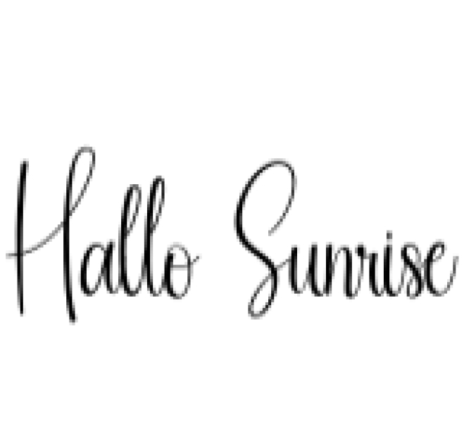 Hallo Sunrise Font Preview