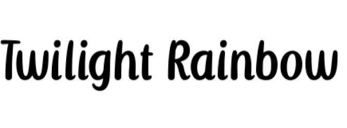 Twilight Rainbow Font Preview
