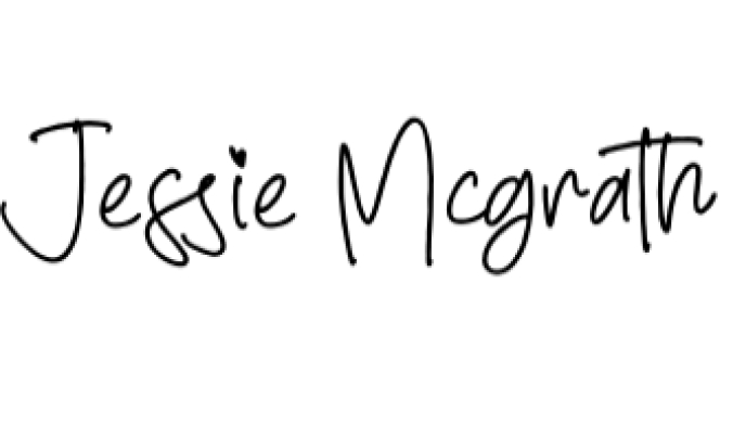 Jessie Mcgrath Font Preview