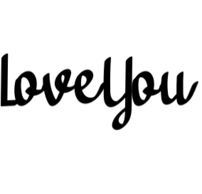 Love You Font Preview