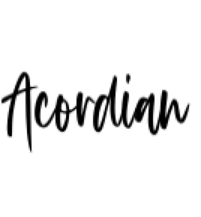 Acordian Font Preview