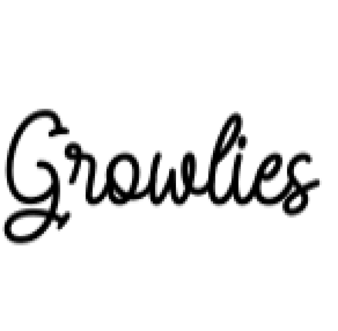 Growlies Font Preview