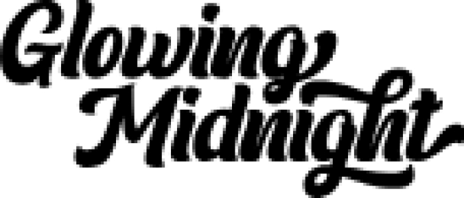 Glowing Midnigh Font Preview