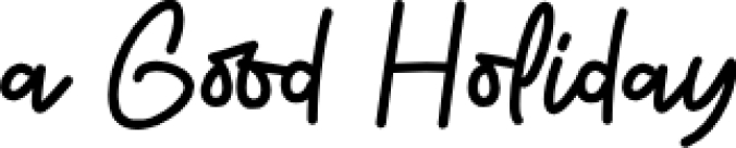 A Good Holiday Font Preview