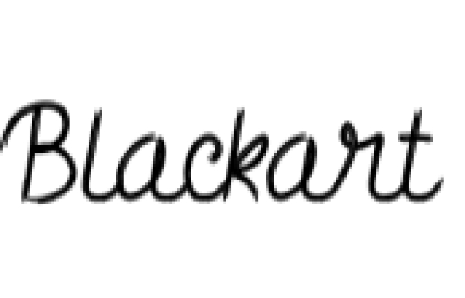 Blackart Font Preview