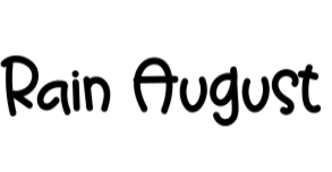 Rain August Font Preview